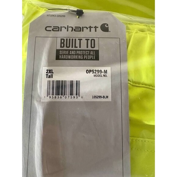 Carhartt High Visibility Storm Defender Pant Class E Men's Big & Tall SZ XL & 2X - Picture 6 of 6